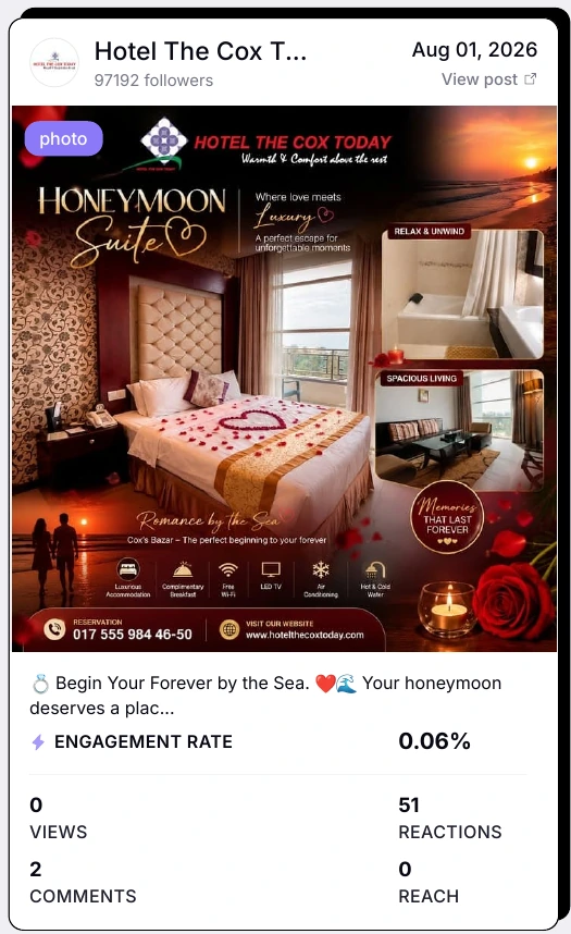 Cropped audited honeymoon room Facebook post